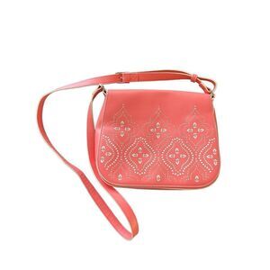 Vera Bradley Womens Pink Laser Cut Saddle Crossbody Bag
